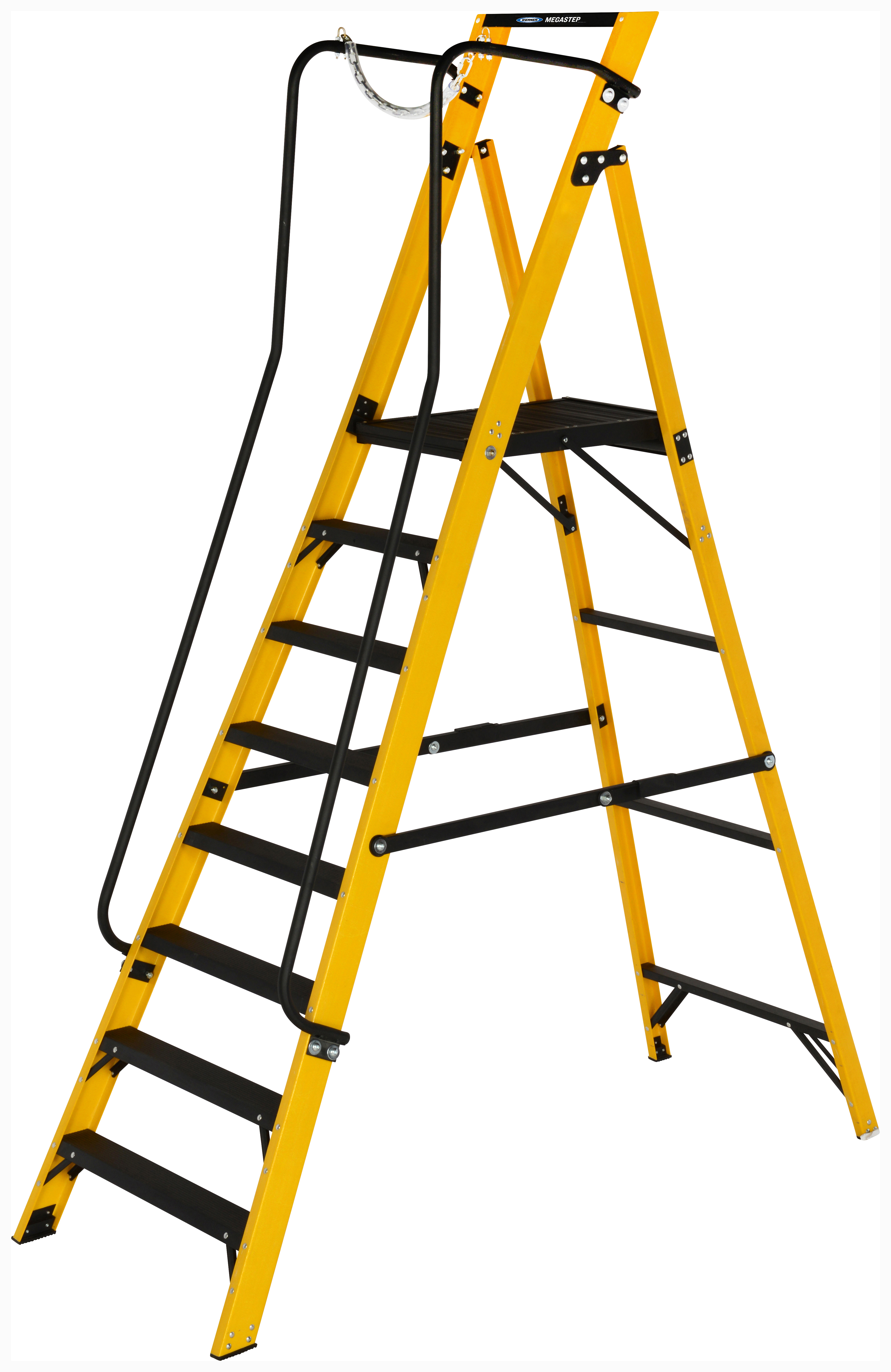 Werner Megastep 8 Tread Fibreglass Platform Stepladder