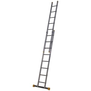 Werner D Rung 2 Section High Grade Aluminium Extension Ladder - Max Height 4.08m