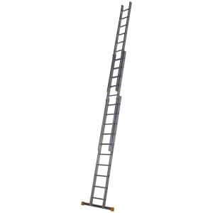 Werner D Rung 3 Section High Grade Aluminium Extension Ladder - Max Height 6.86m