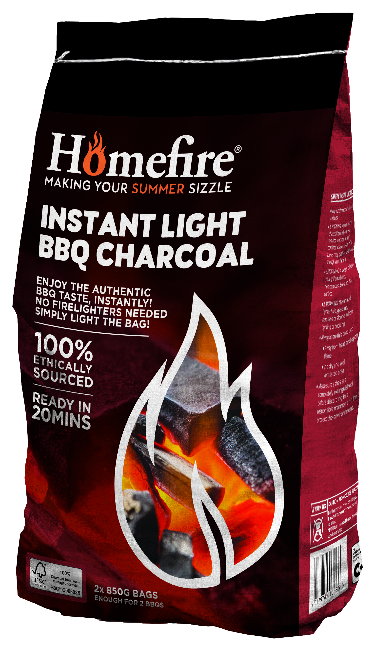 Image of Homefire Instant Light FSC Lumpwood Charcoal