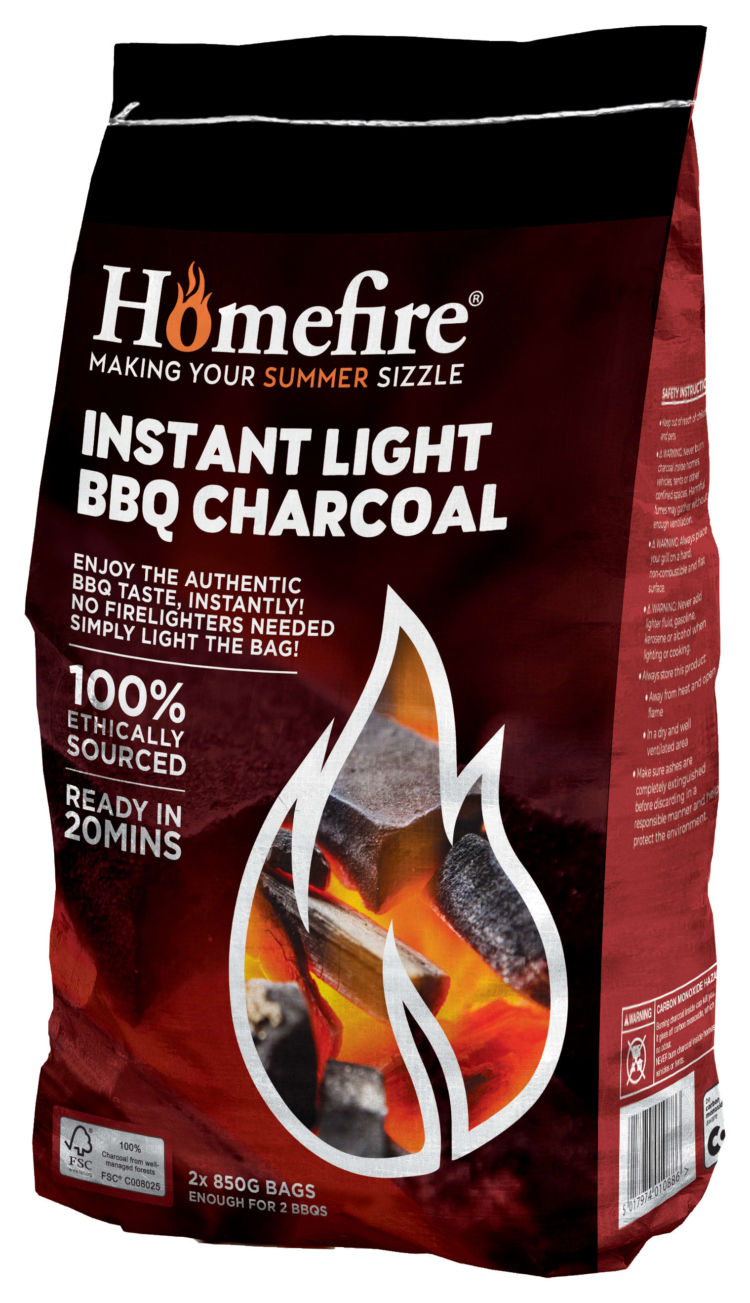 Instant lighting clearance charcoal