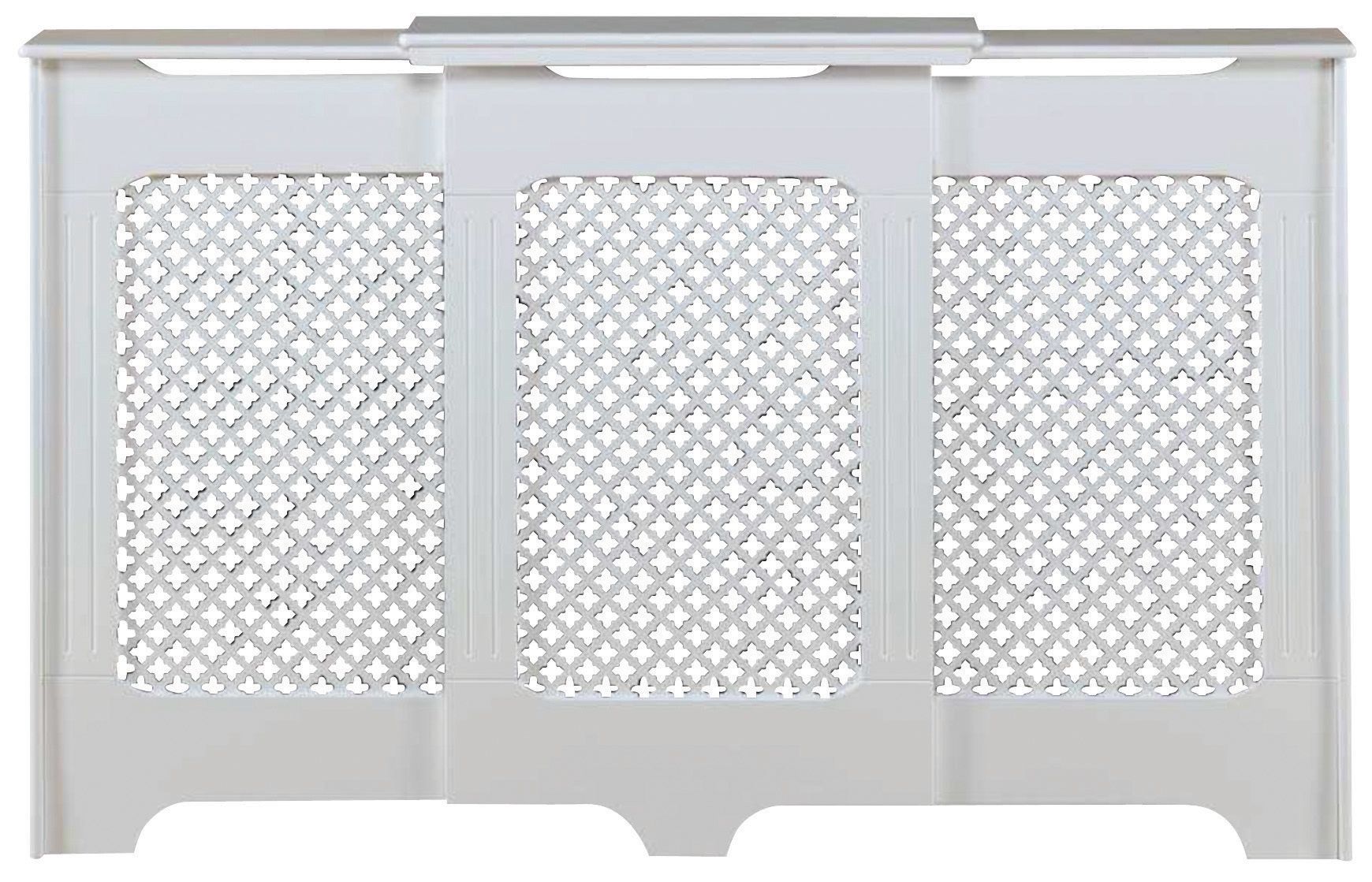 Image of Wickes Derwent Large Adjustable Radiator Cover White - 1430-2000 mm