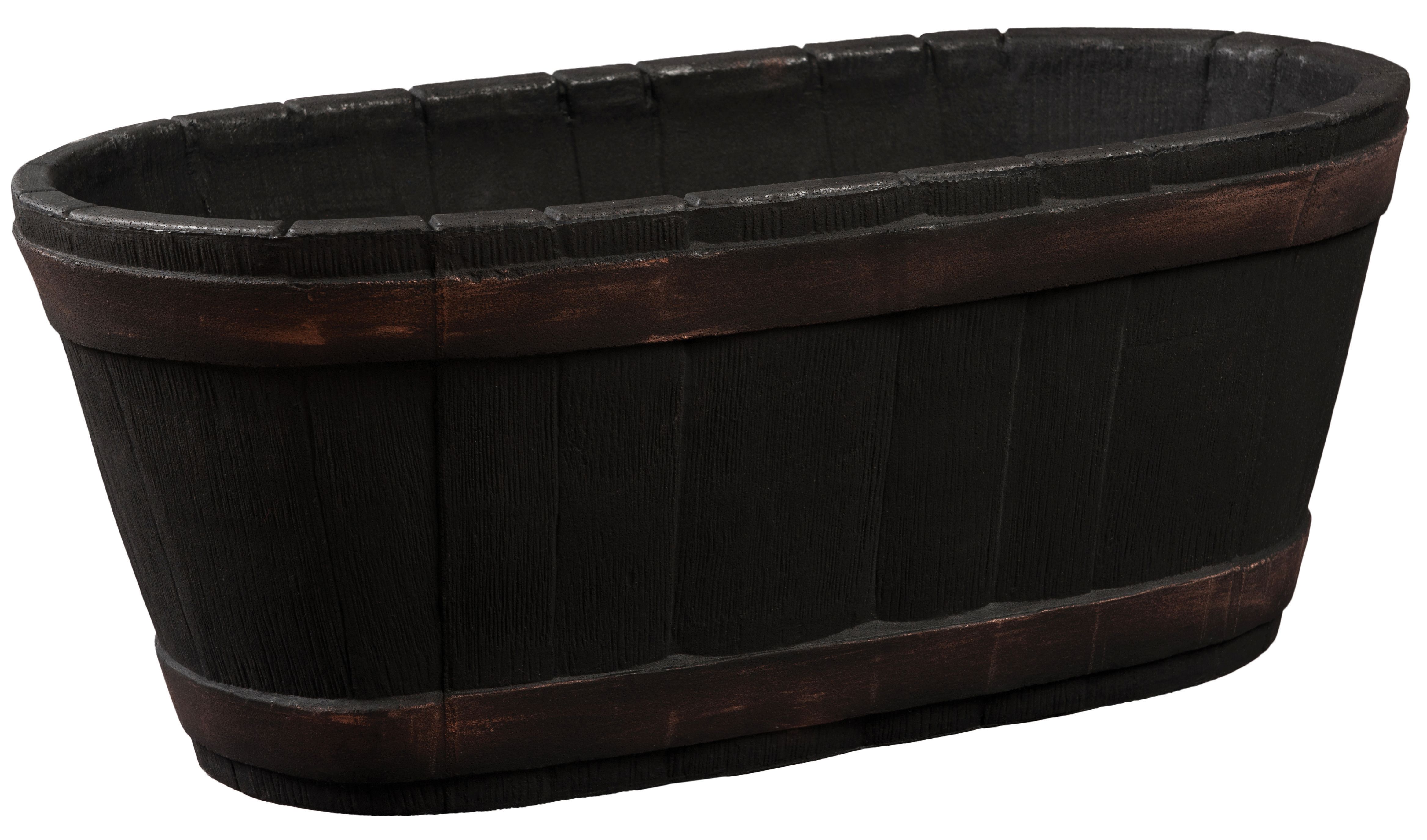 Image of Strata Oakwood Effect Barrel Trough Planter