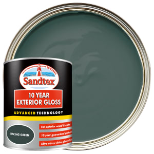 Sandtex 10 Year Exterior Gloss Paint - Racing Green - 750ml