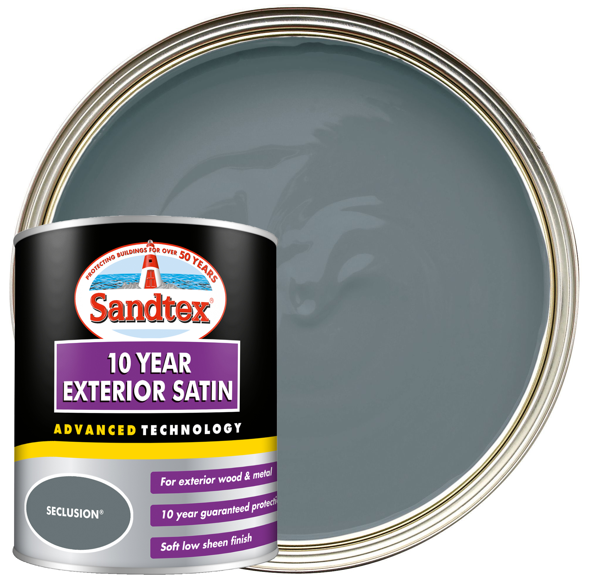 Image of Sandtex 10 Year Exterior Satin Paint - Seclusion - 750ml