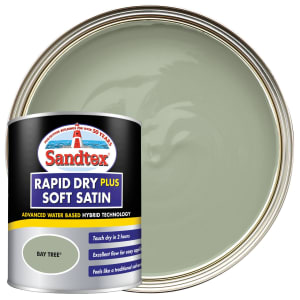 Sandtex Rapid Dry Plus Soft Satin Paint - Bay Tree - 750ml