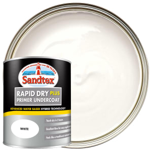 Sandtex Rapid Dry Plus Primer Undercoat Paint - White - 750ml