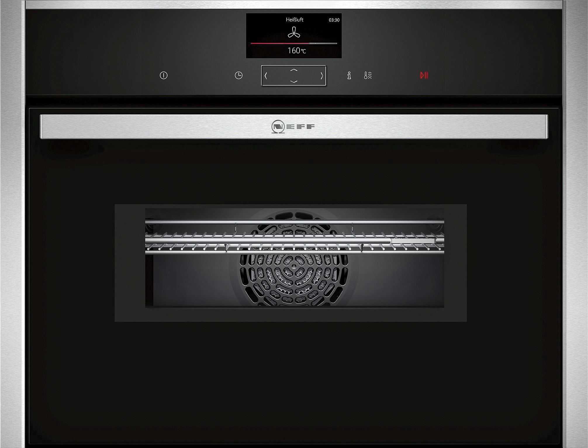 Image of NEFF C17MS32H0B N90 Microwave & Home Connect Compact Oven - Stainless Steel