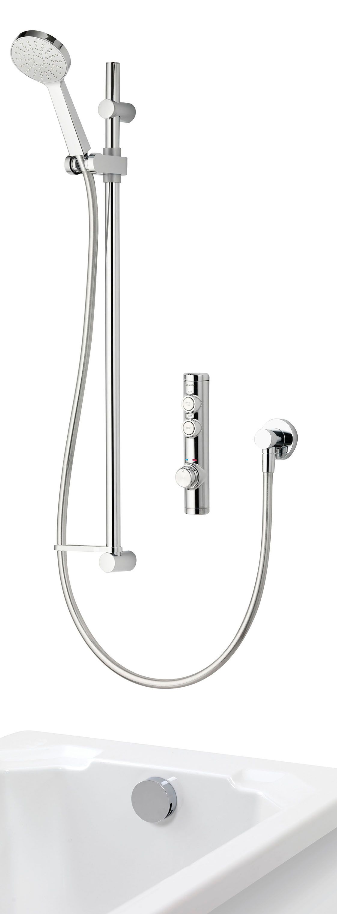 Aqualisa iSystem Gravity Pumped Dual Outlet Digital Concealed Shower with Adjustable Bath Filler