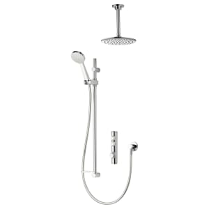 Aqualisa iSystem Gravity Pumped Dual Outlet Digital Concealed Shower with Ceiling Drencher