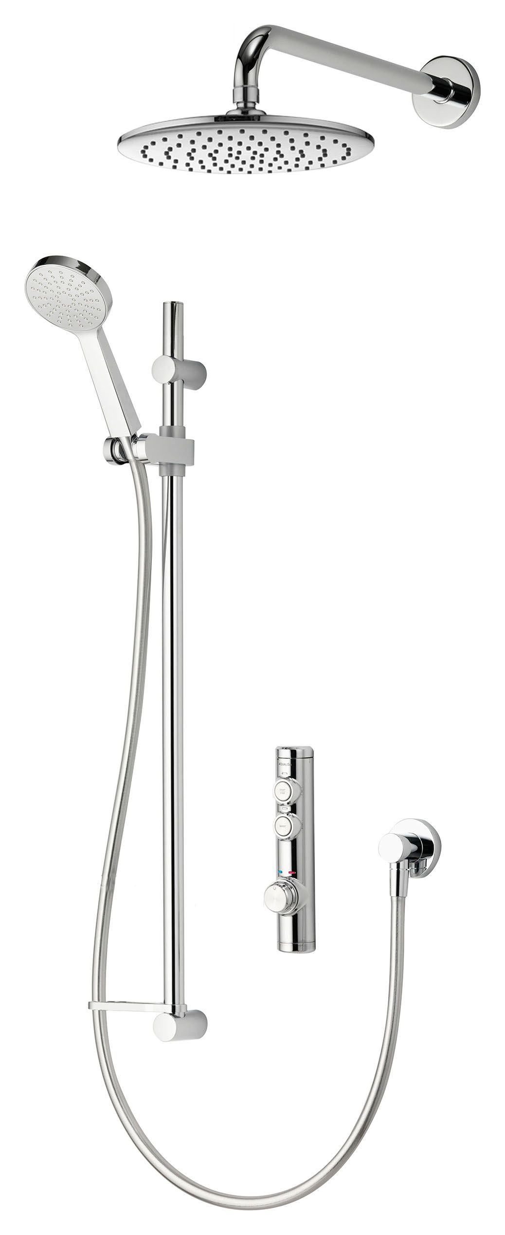 Aqualisa iSystem Gravity Pumped Adjustable Concealed Digital Divert Shower with Wall Head