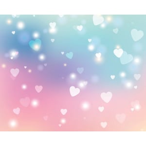 ohpopsi Pink Hearts Wall Mural