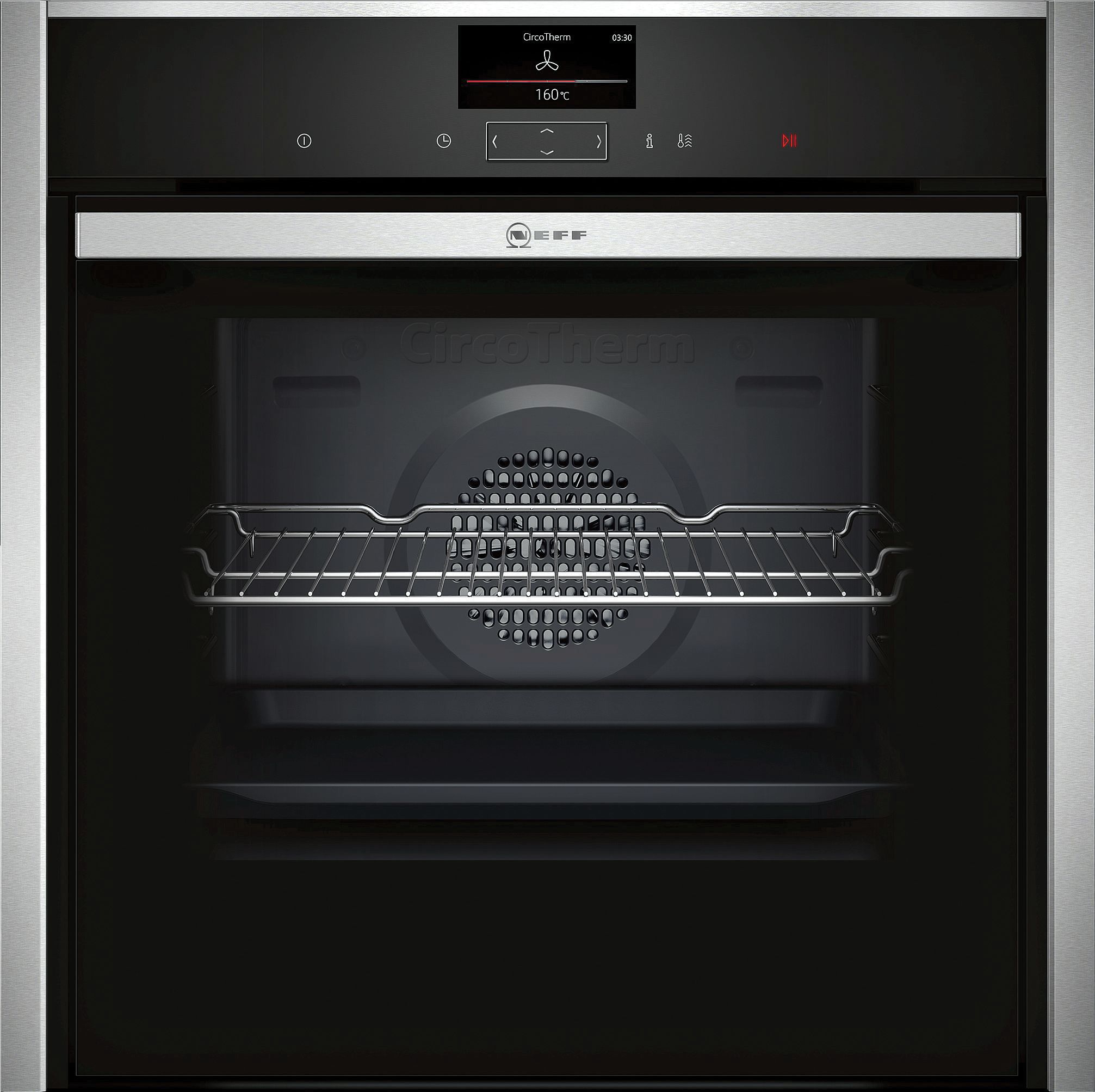 NEFF B47CS34H0B N90 Slide & Hide® Door Home Connect Single Oven - Stainless Steel