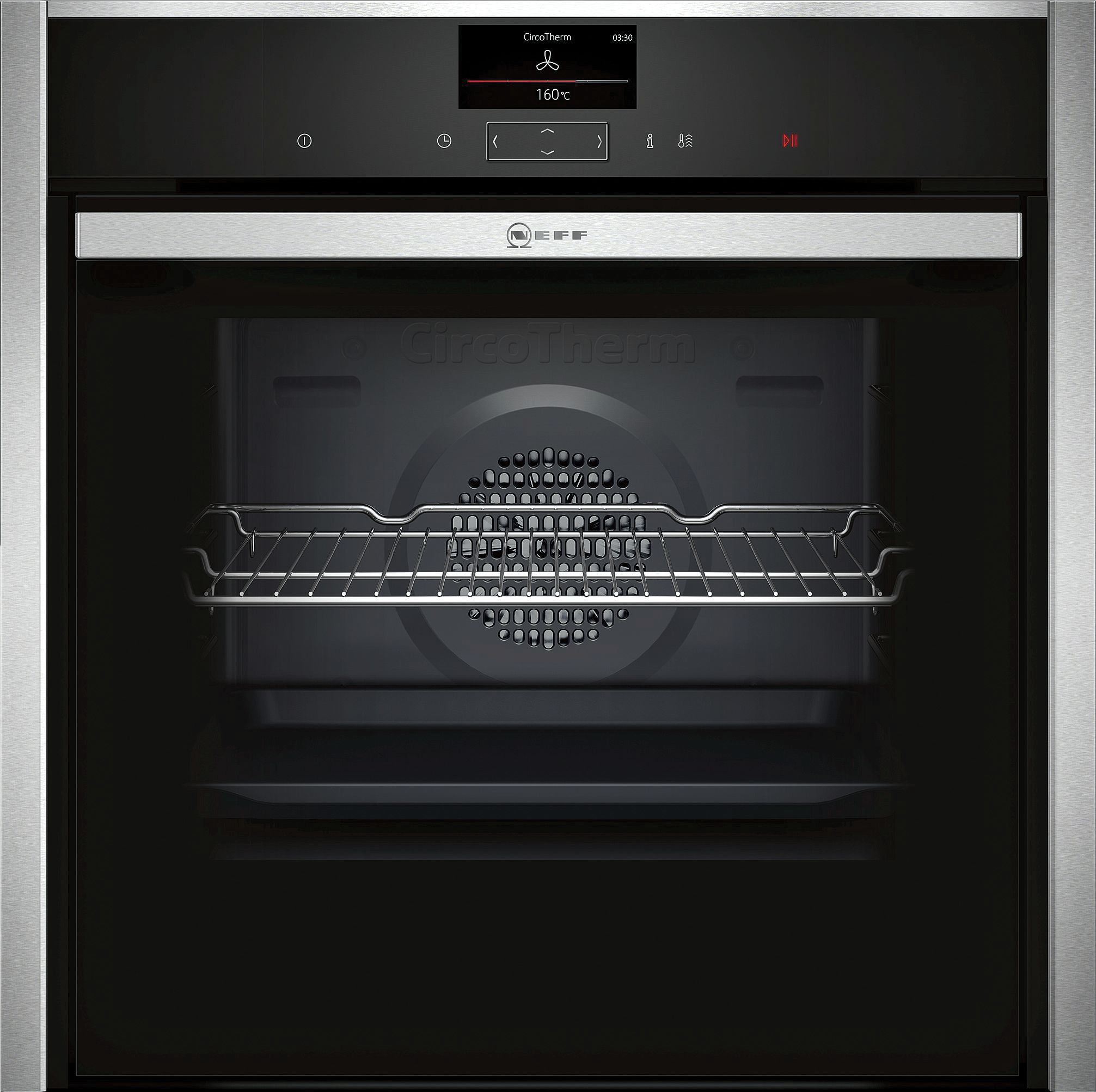 Image of NEFF B47CS34H0B N90 Slide & Hide® Door Home Connect Single Oven - Stainless Steel