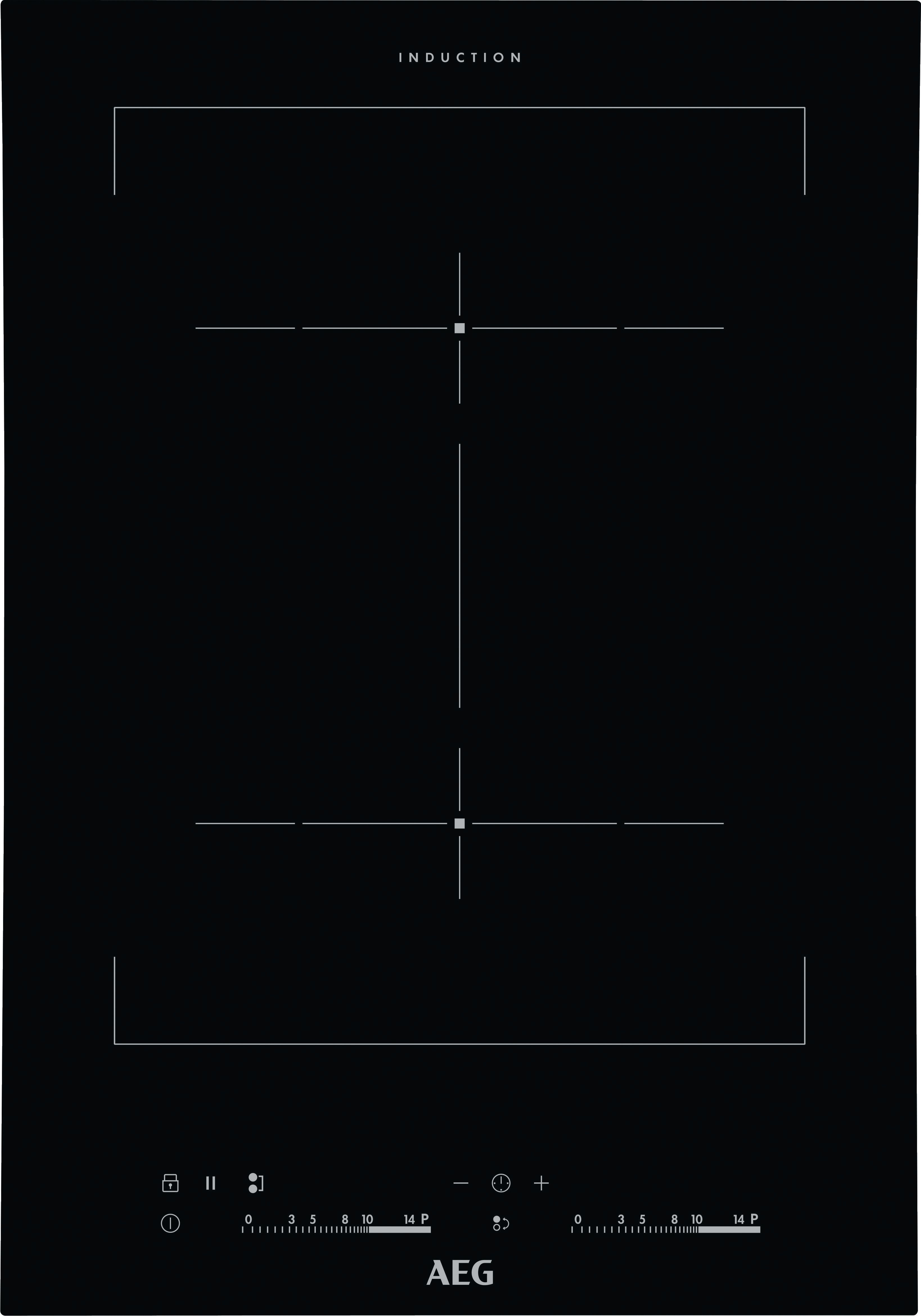 Image of AEG Black Modular Induction Hob HC452401EB - 36cm