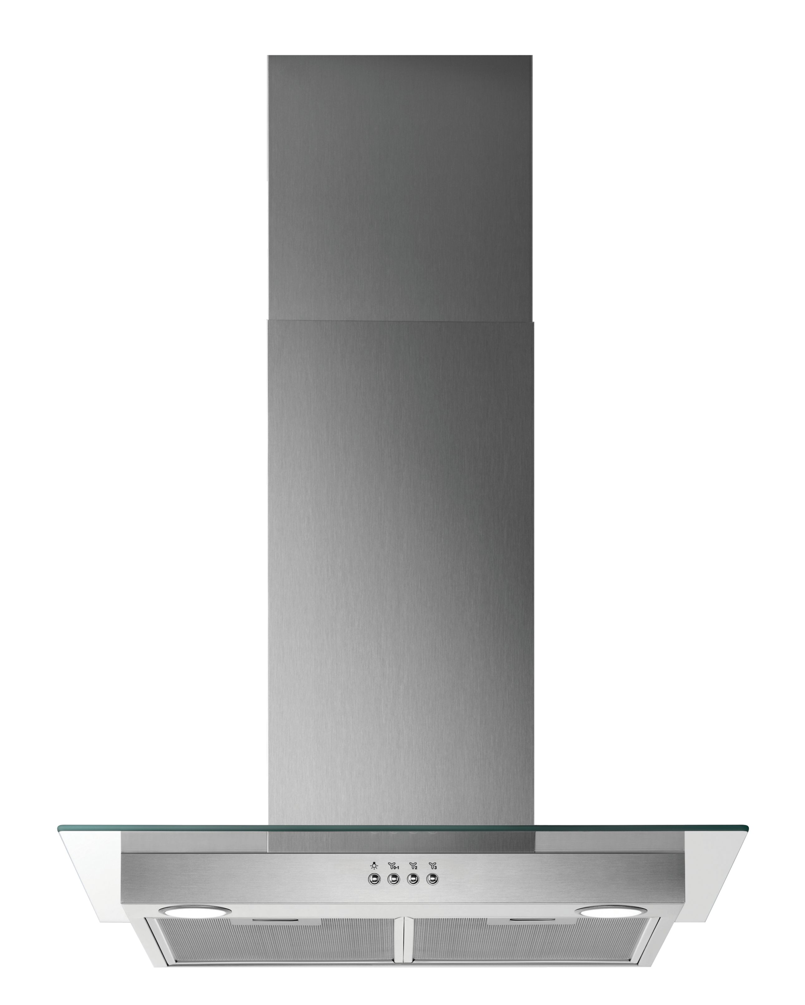 Image of Zanussi ZHC62653XA 60cm Chimney Hood with Glass - Stainless Steel