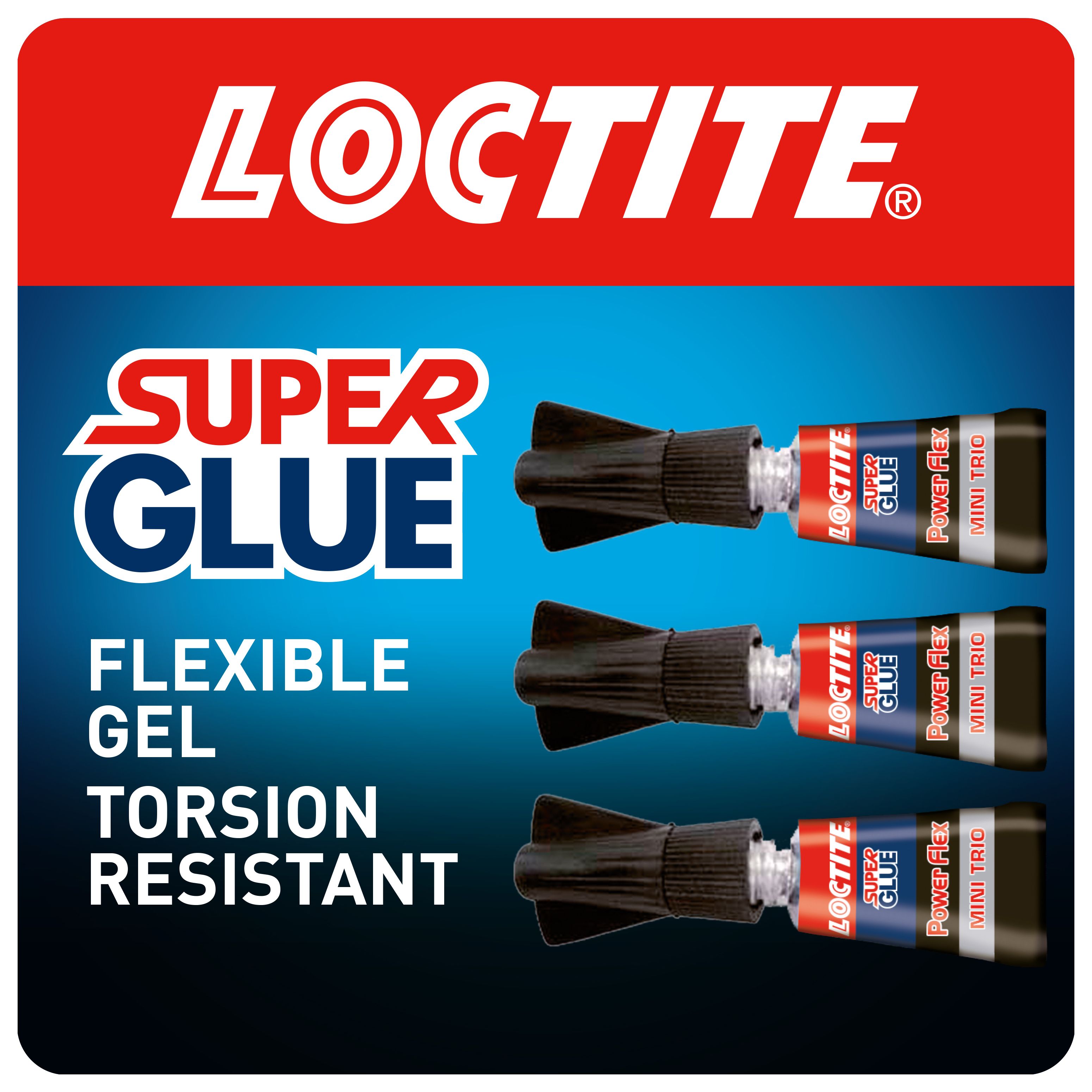 Loctite Super Glue Power Flex Mini Trio Gel - 3 x 1g