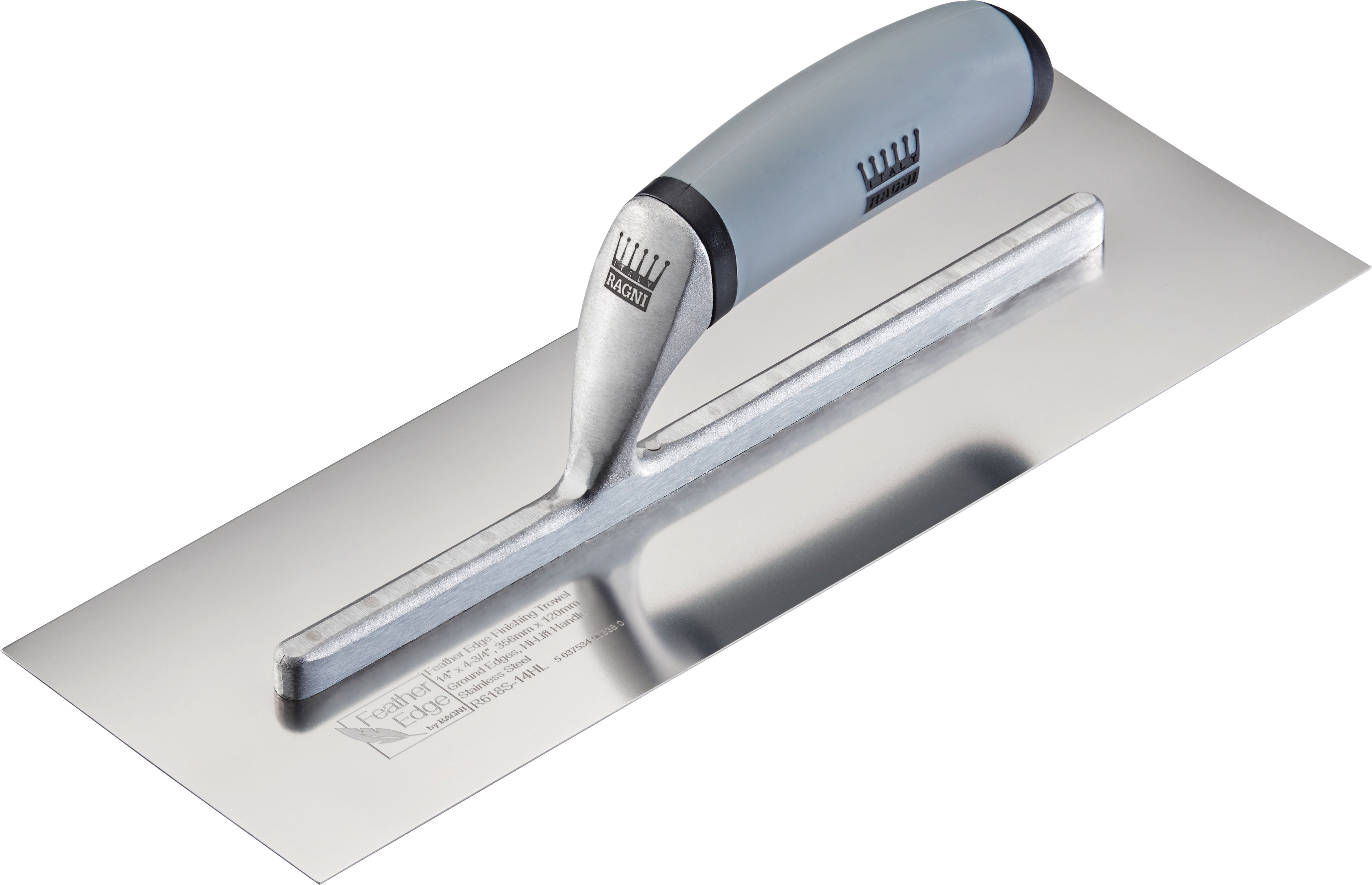 Image of Ragni R618S-11HL Stainless Steel Part Worn Finishing Trowel - 11"
