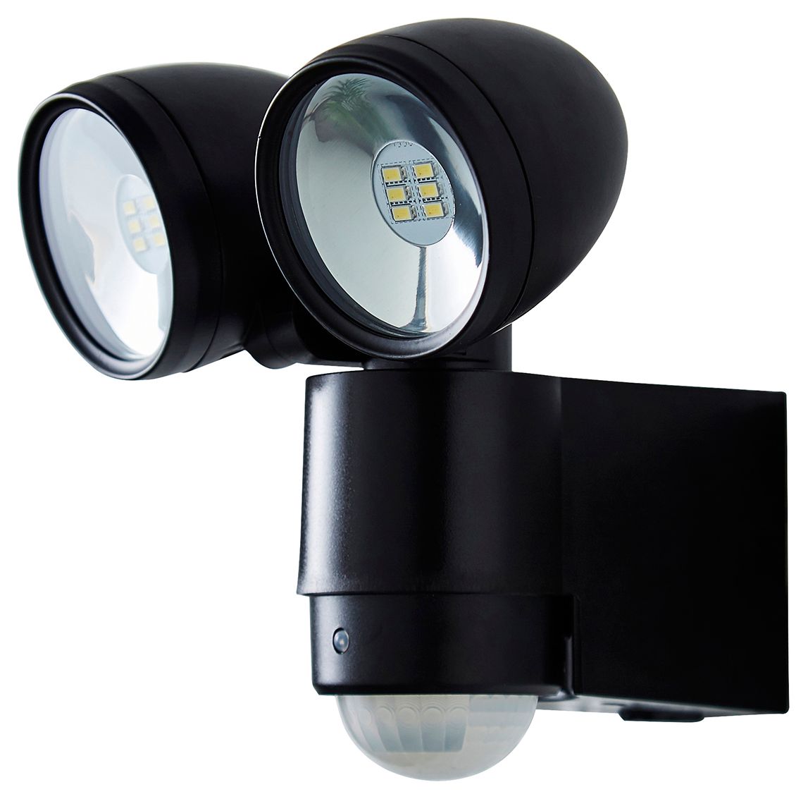 Image of Sirocco 2LT LED PIR Black Spotlight