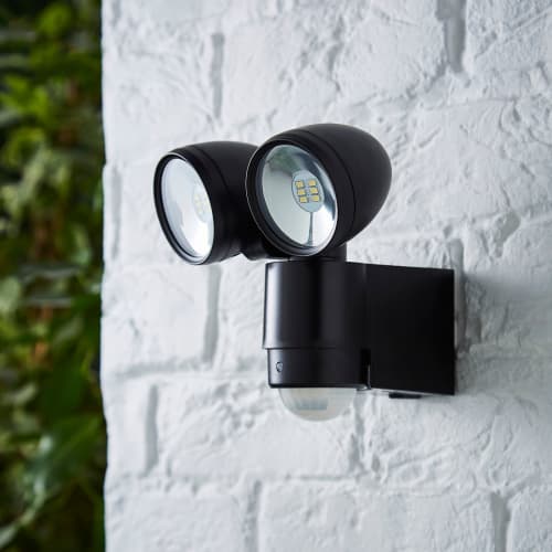 Sirocco LED PIR Twin Spot Light