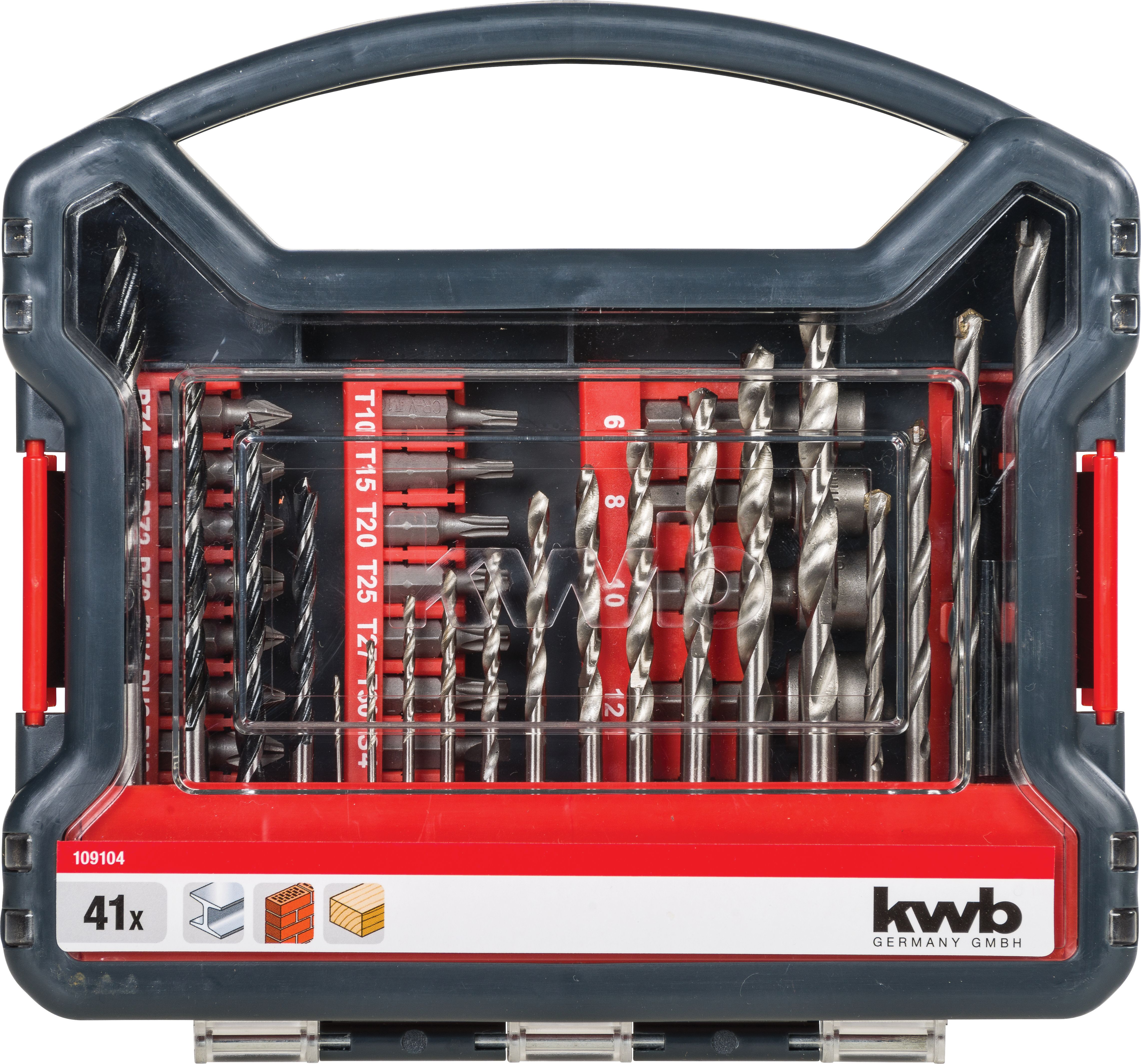 Image of Einhell Kwb 41 Piece Combination Drill Bit Set