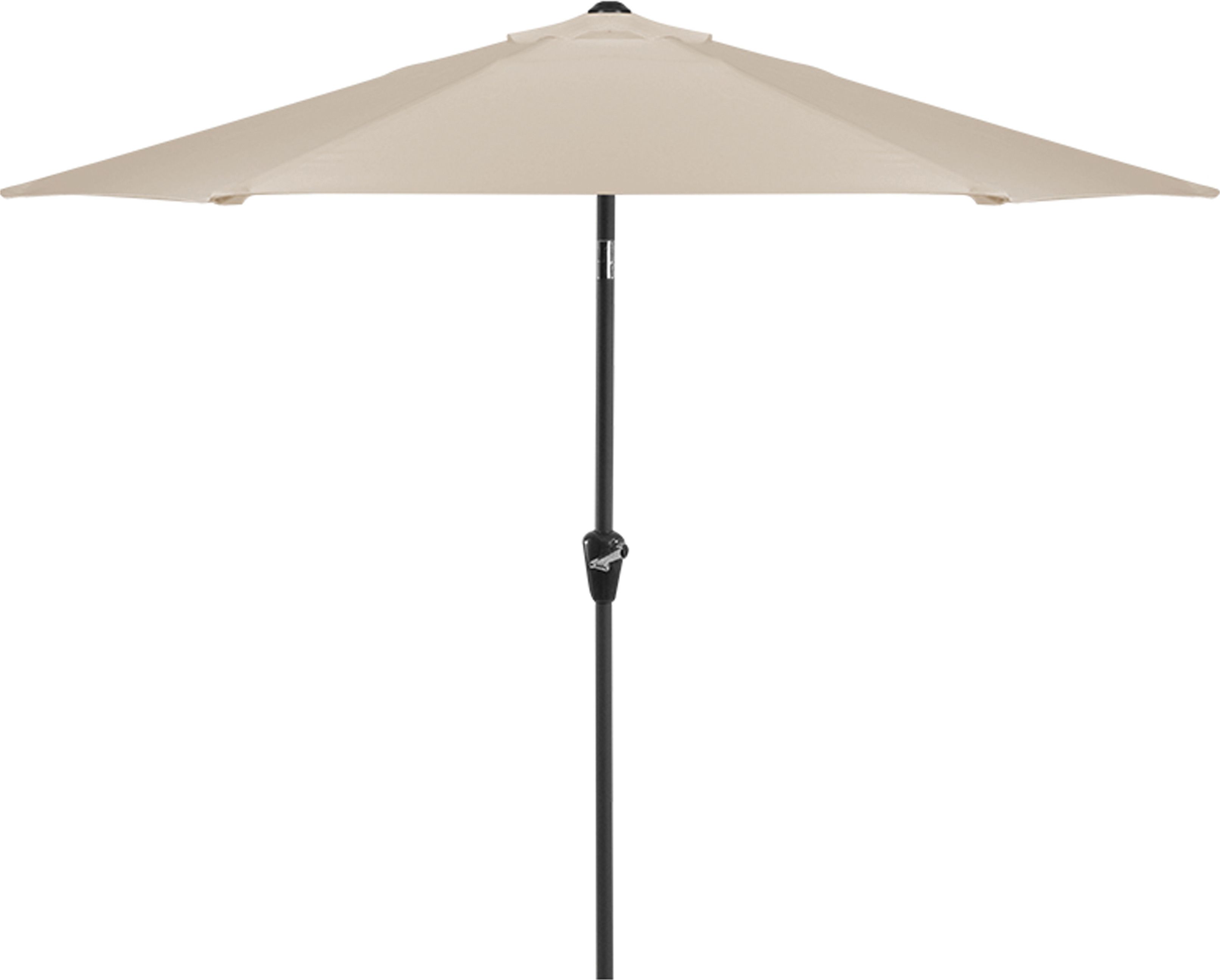 Sturdi Aluminium 2.5m Round Garden Parasol - Natural