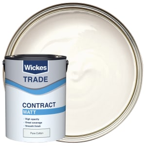 Image of Wickes Trade Contract Matt Emulsion Paint - Pure Cotton - 5L