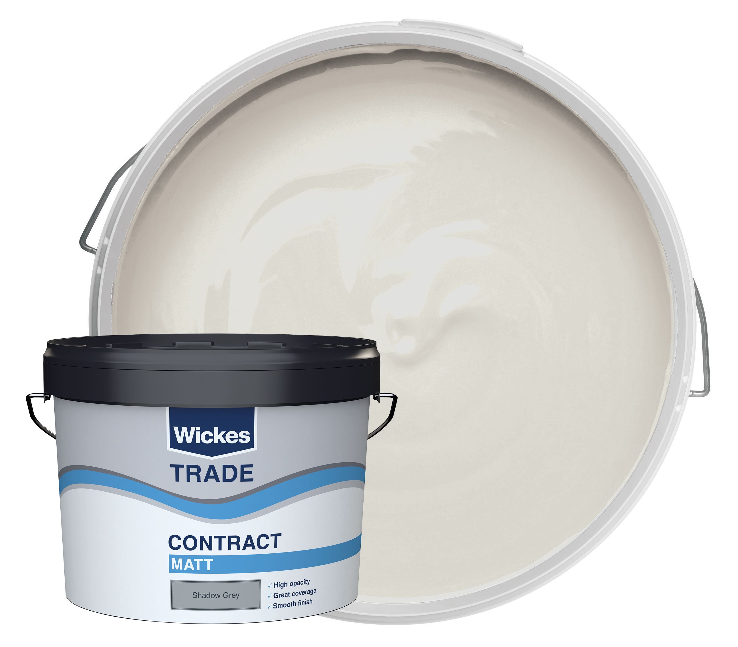 Image of Wickes Trade Contract Matt Emulsion Paint - Shadow Grey - 10L