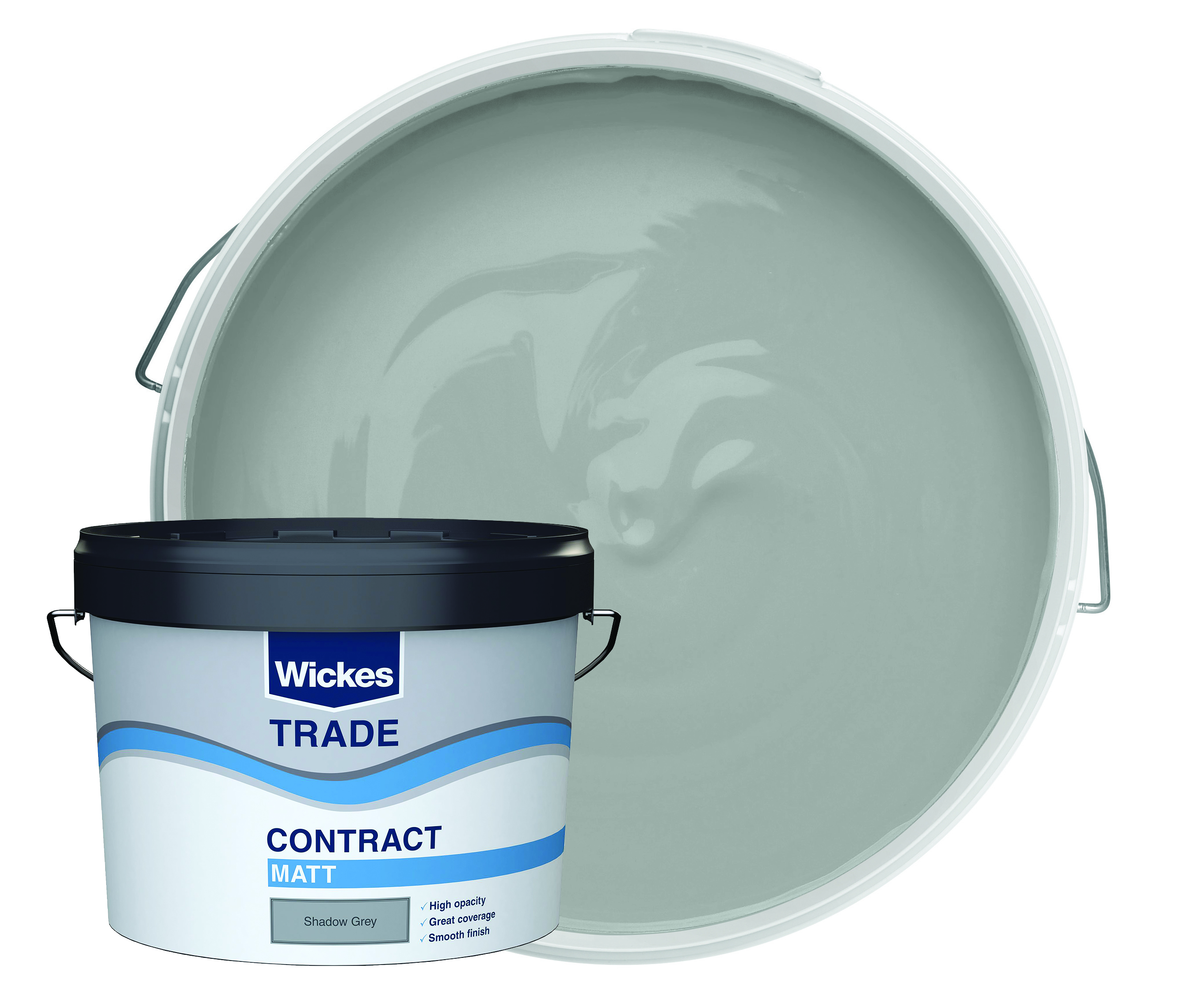 Wickes Trade Contract Matt Emulsion Paint - Shadow Grey - 10L