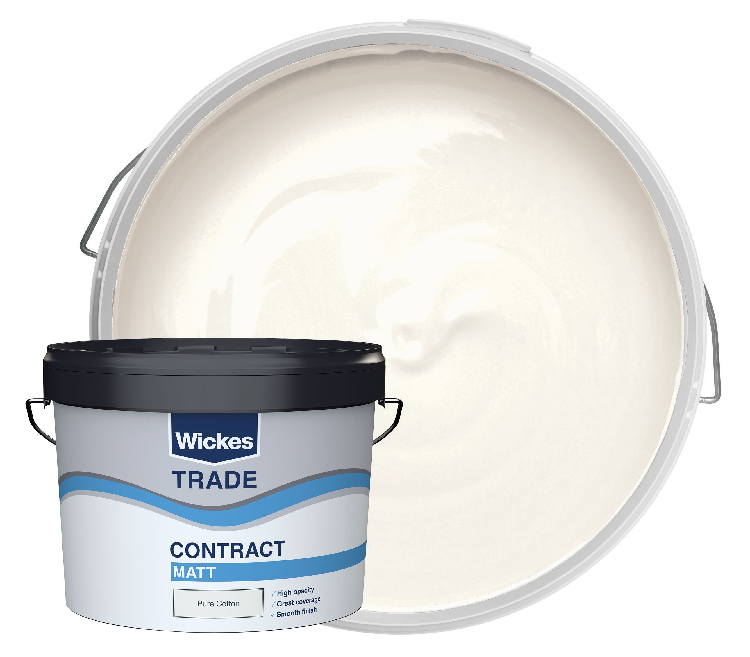 Image of Wickes Trade Contract Matt Emulsion Paint - Pure Cotton - 10L