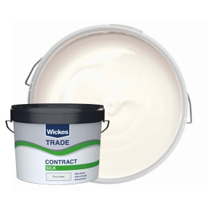 Wickes Trade Contract Silk Emulsion Paint - Pure Cotton - 10L