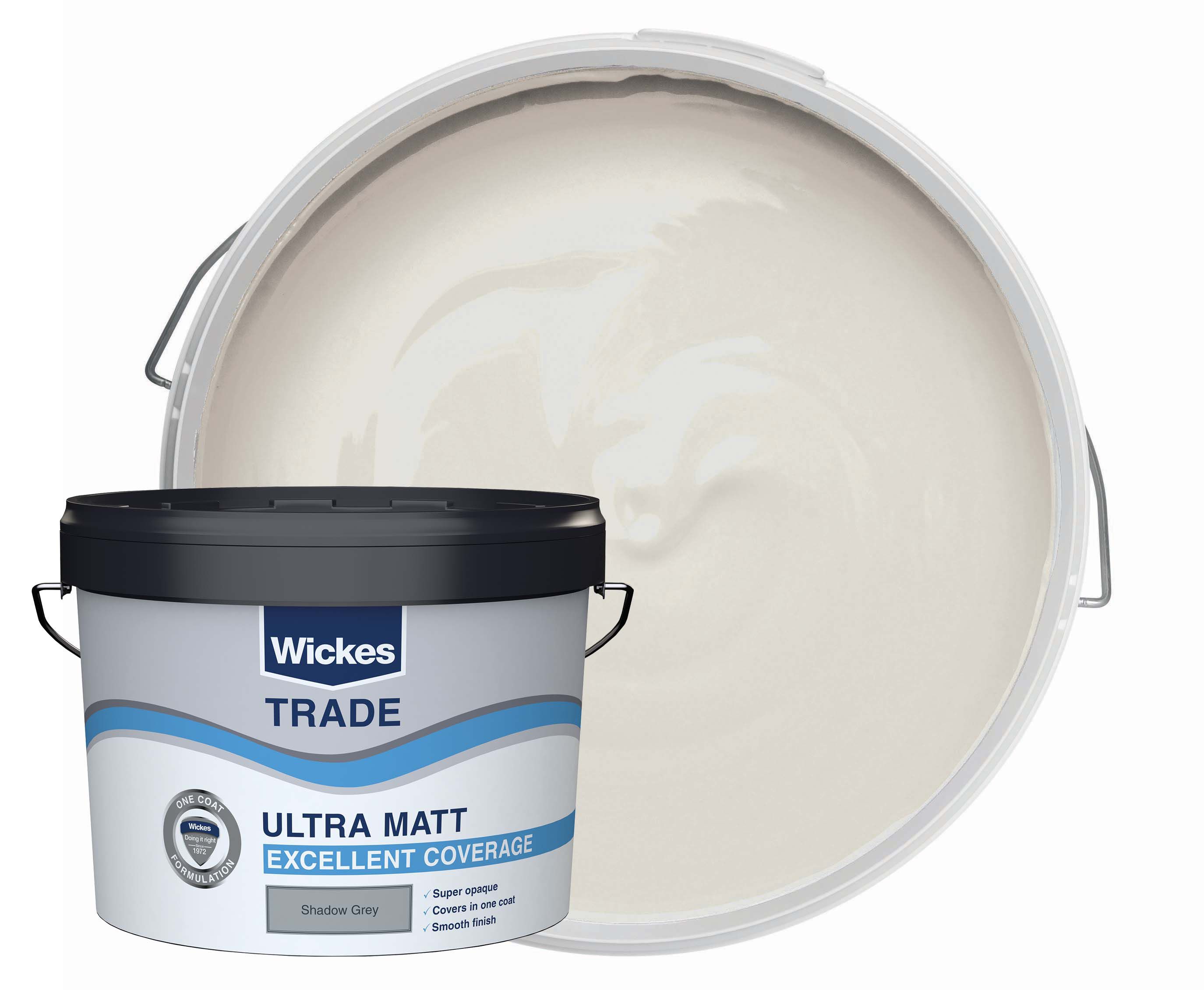 Image of Wickes Trade Ultra Matt Paint - Shadow Grey - 10L