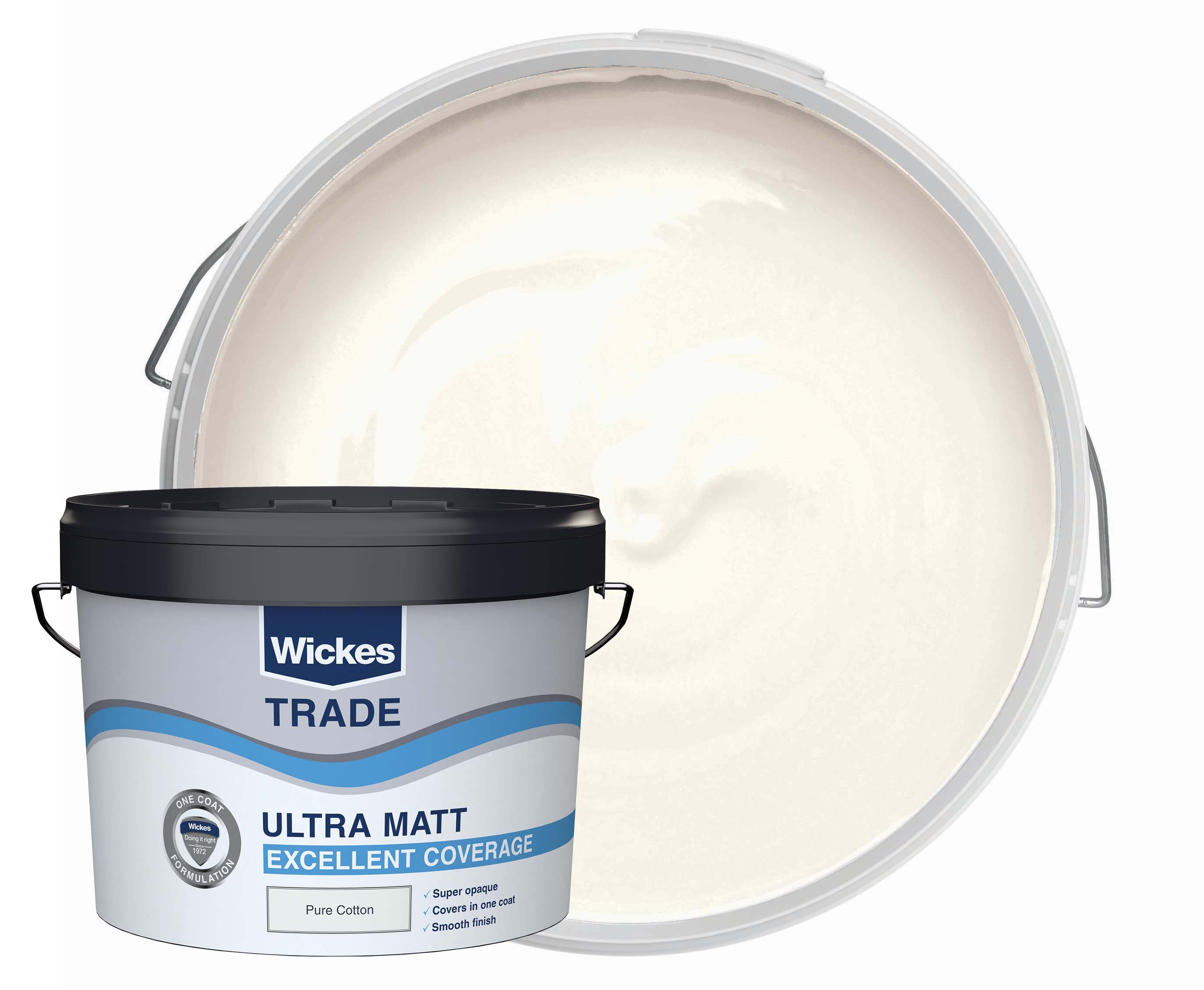 Wickes Trade Ultra Matt Emulsion Paint - Pure Cotton - 10L