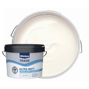 Wickes Trade Ultra Matt Paint - Pure Cotton - 10L