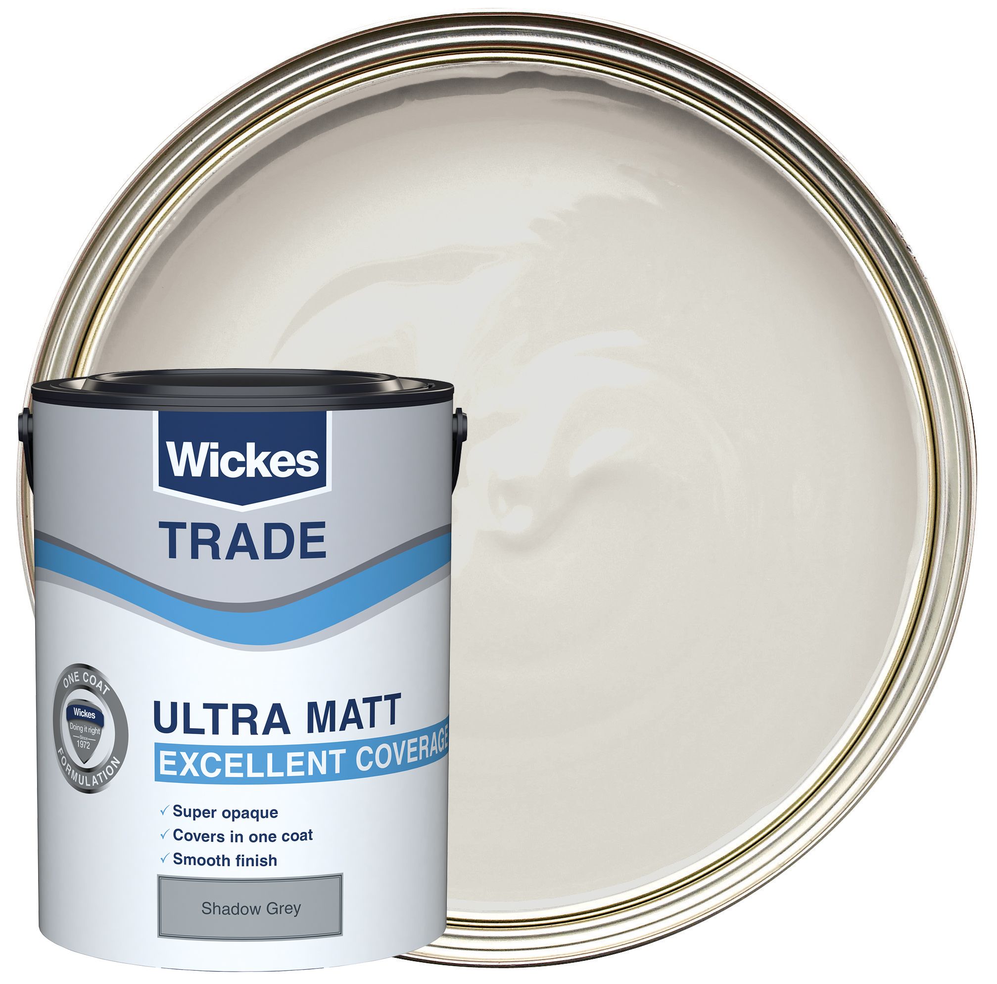 Image of Wickes Trade Ultra Matt Paint - Shadow Grey - 5L
