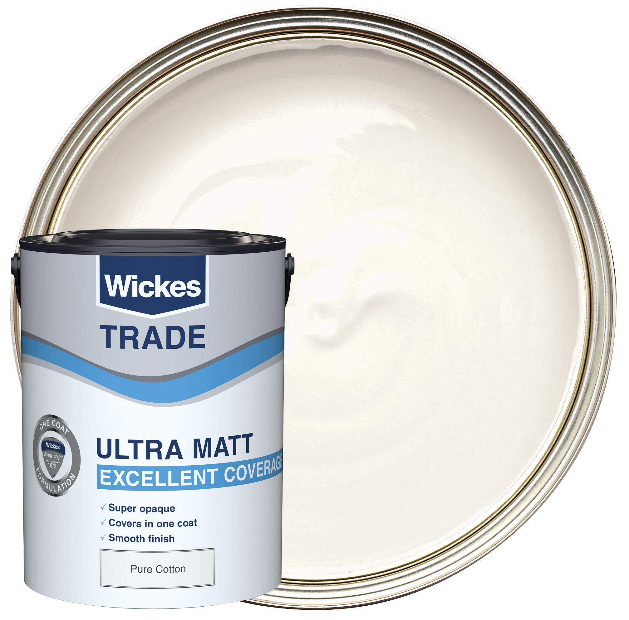Wickes Trade Ultra Matt Paint - Pure Cotton - 5L