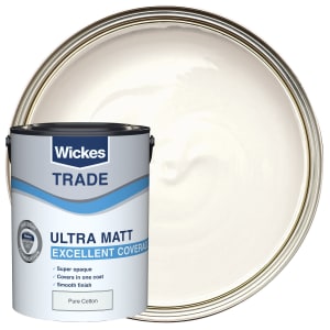 Wickes Trade Ultra Matt Paint - Pure Cotton - 5L