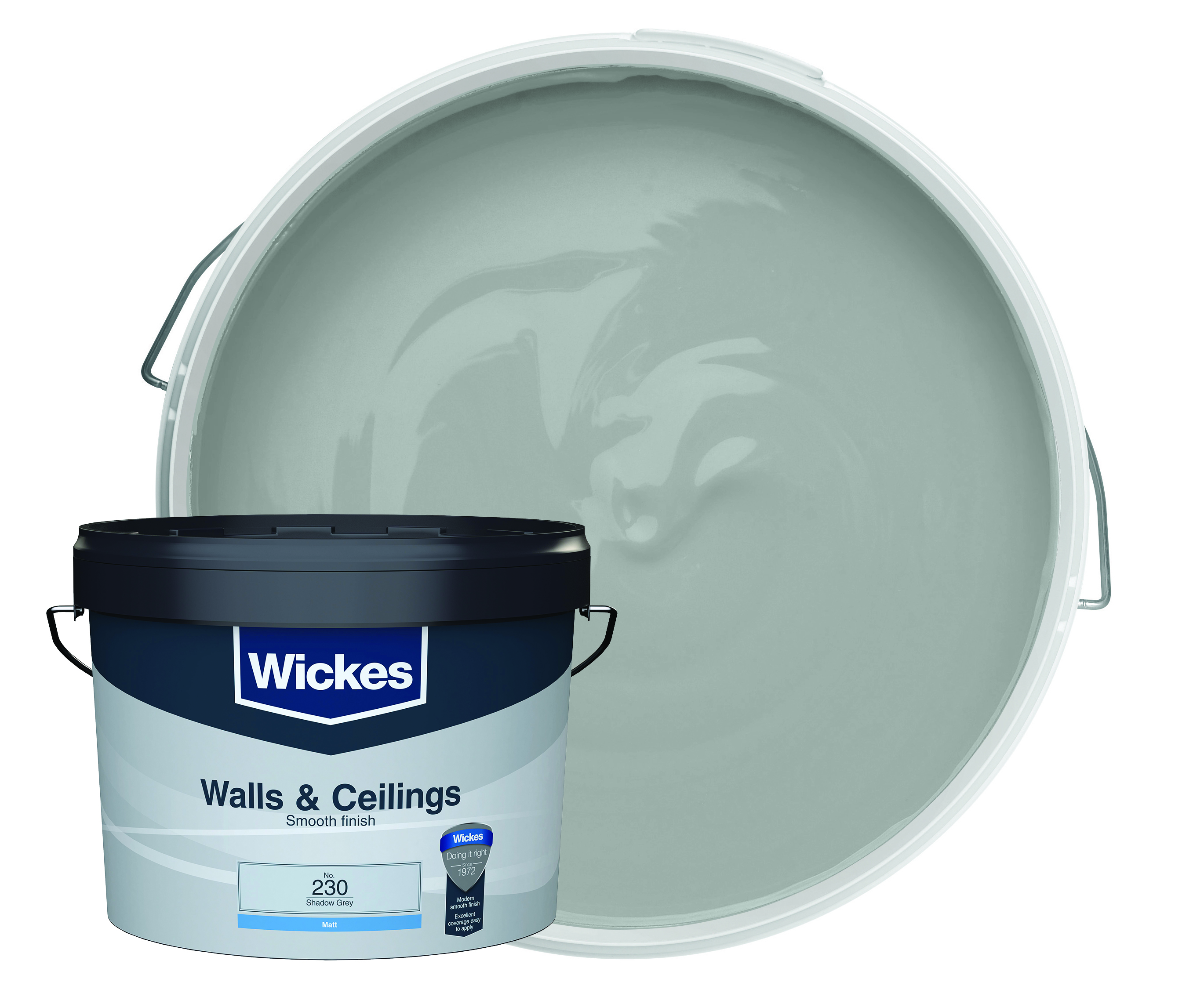 Wickes Vinyl Matt Emulsion Paint - Shadow Grey - 10L