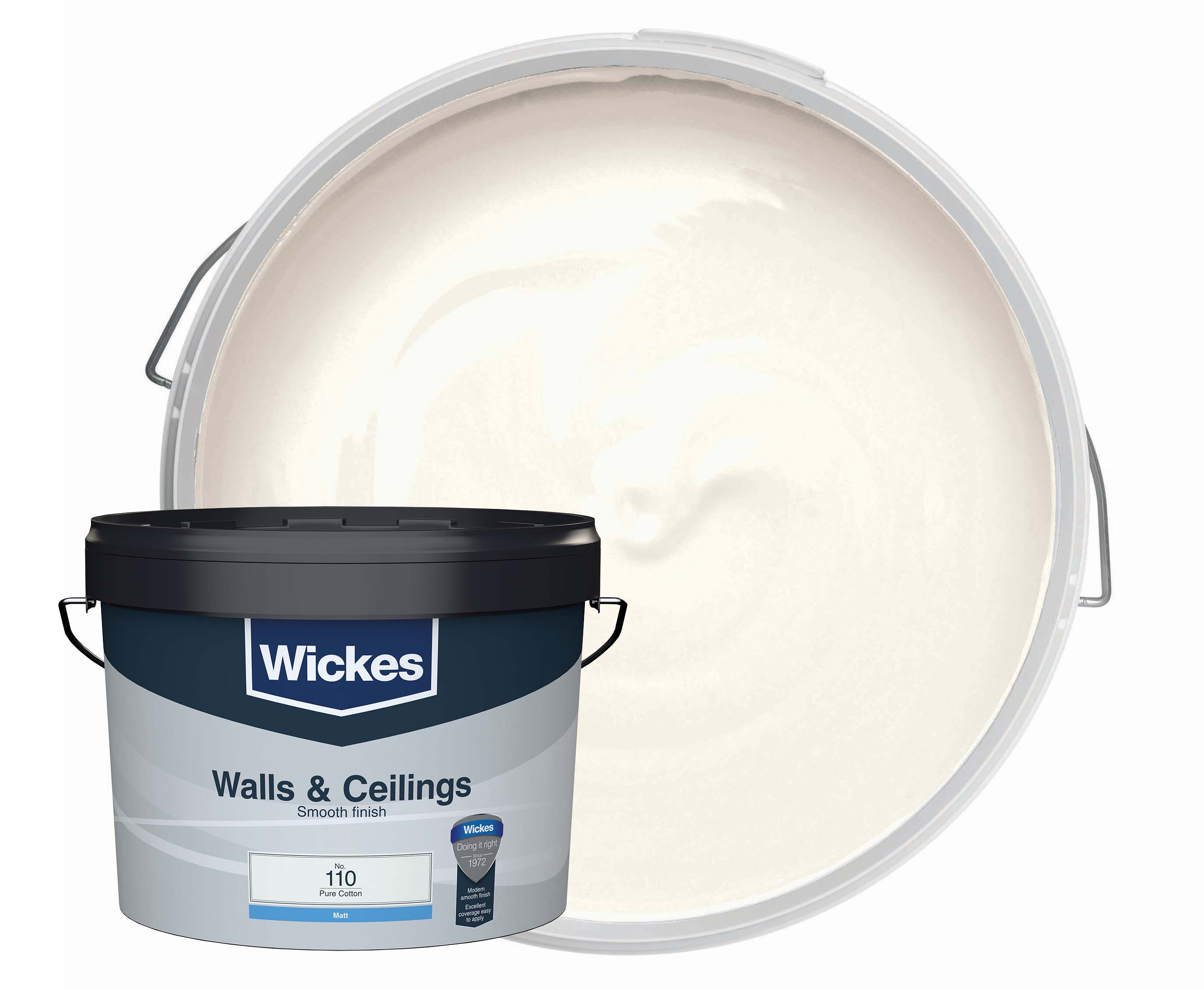 Image of Wickes Vinyl Matt Emulsion Paint - Pure Cotton - 10L
