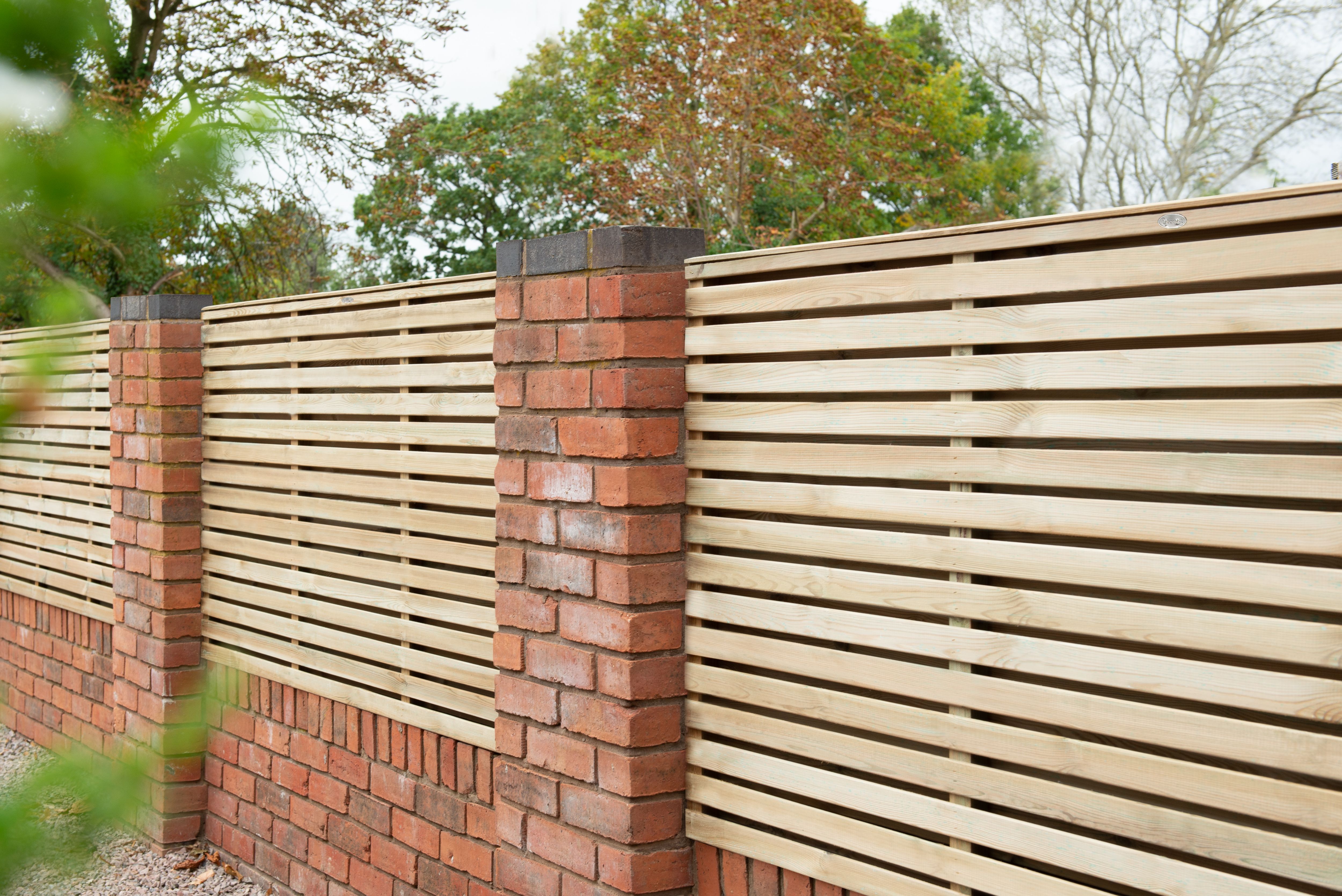 Forest Garden Double Slatted Fence Panel - 1800 x 910mm - 6 x 3ft - Pack of 3