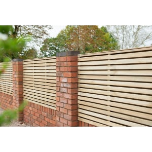 Forest Garden Double Slatted Fence Panel 1800 x 910mm 6 x 3ft Multi Packs