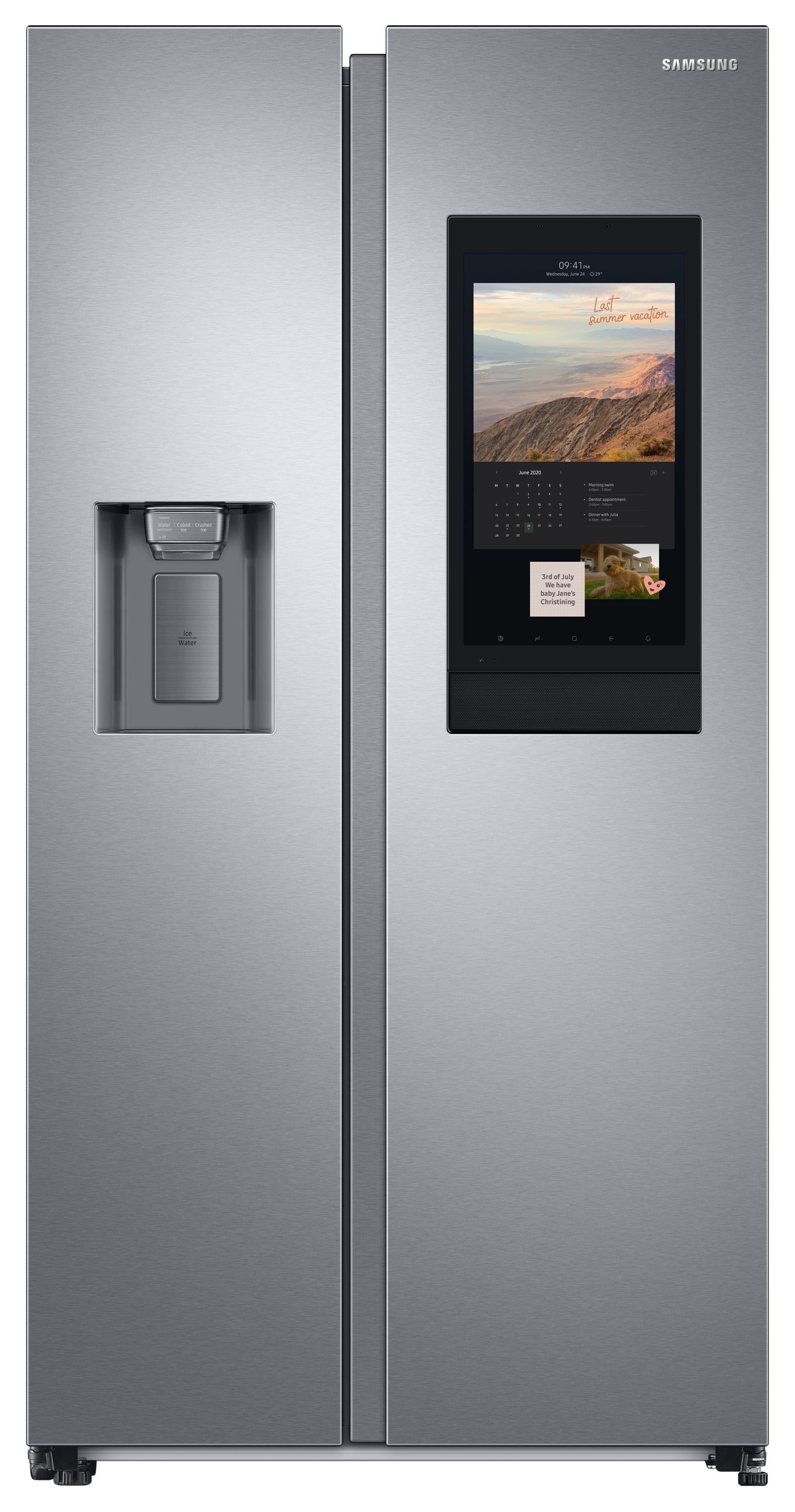 Image of Samsung RS6HA8891SL/EU Family Hub Wi-Fi Smart Fridge Freezer - Aluminium
