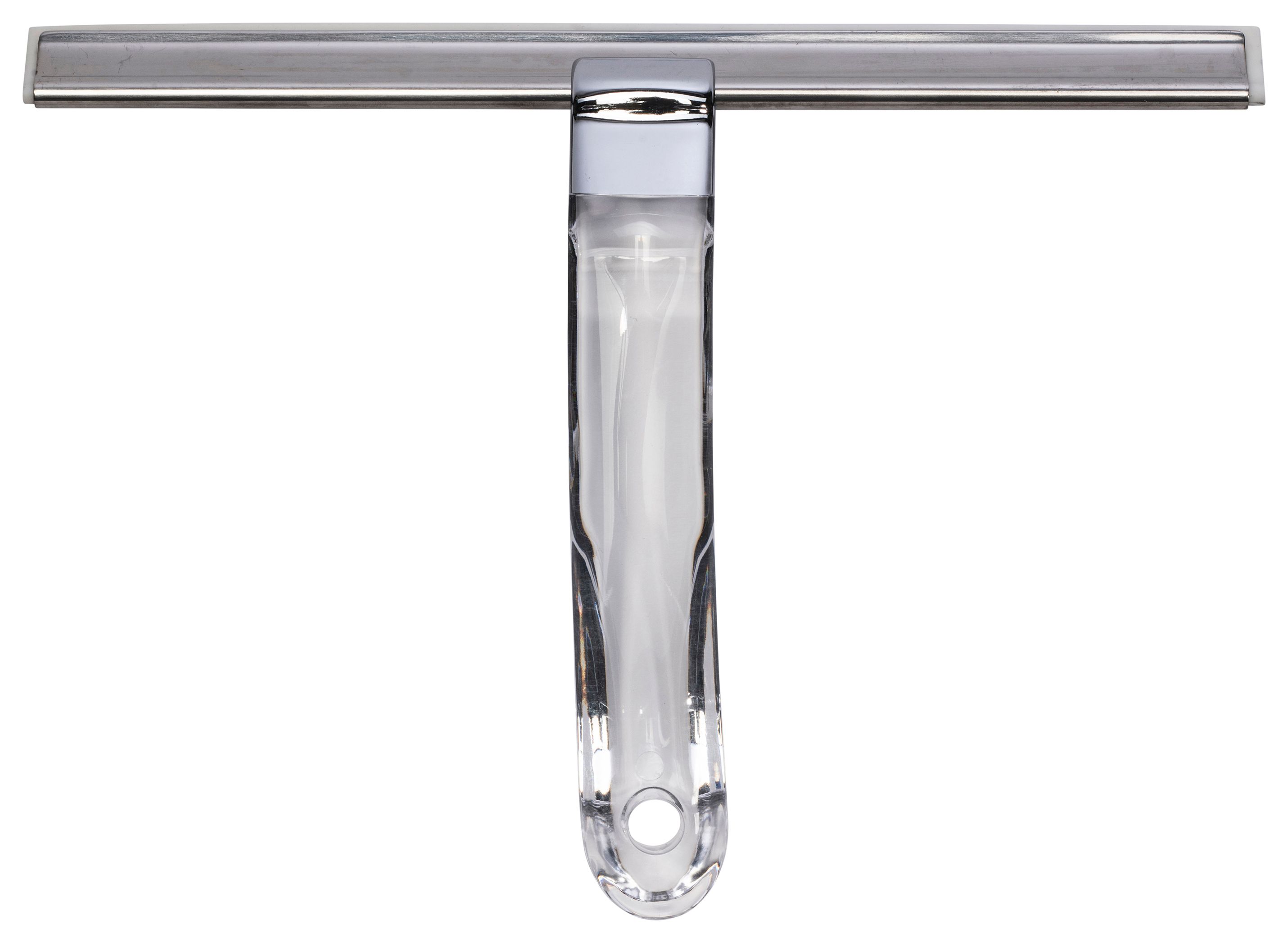 Croydex Clear Squeegee & Holder - Clear/Silver