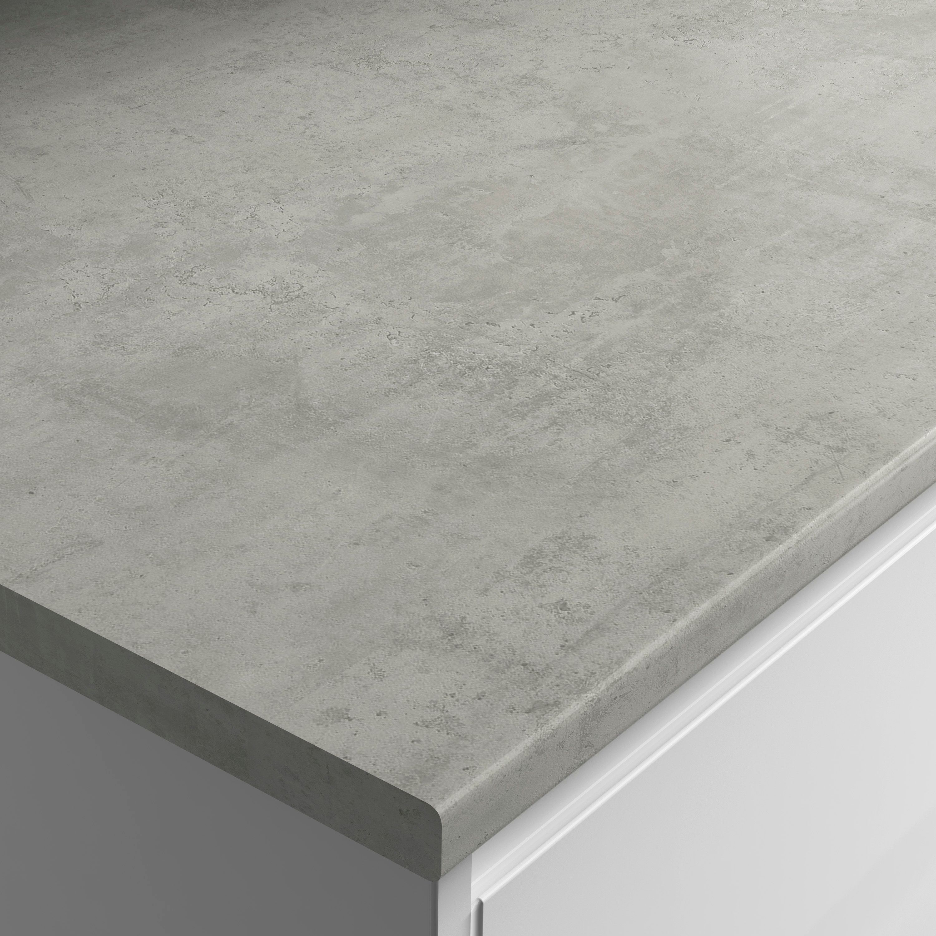 Image of Wickes Laminate Worktop Upstand - Cloudy Cement 70mm X 12mm X 3m