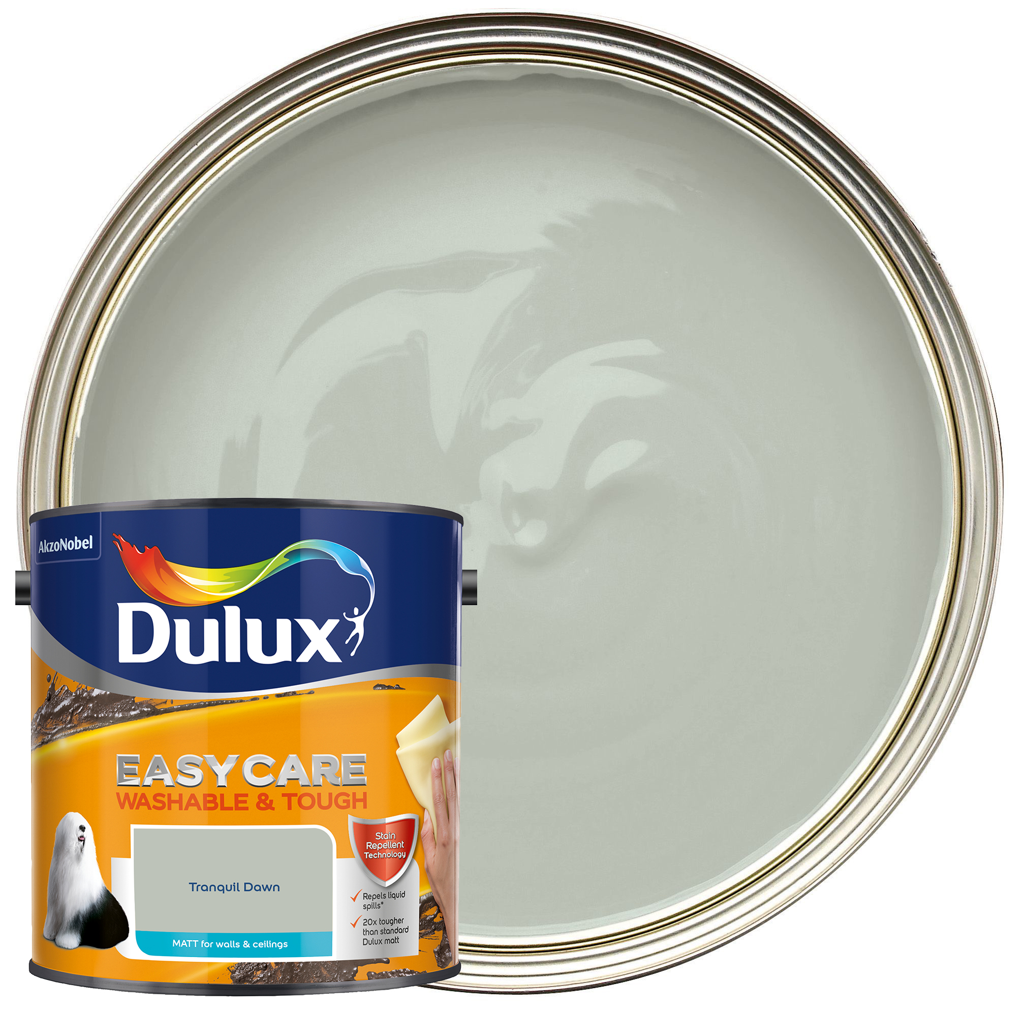 Dulux Easycare Washable & Tough Matt Paint Pure Brilliant White - 5L