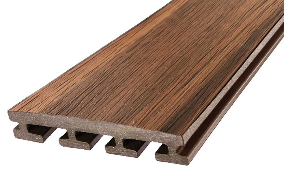 Eva-Last Tiger Cove Dark Brown Composite Infinity Deck Board - 25.4 x 135 x 2200mm - Pack of 5