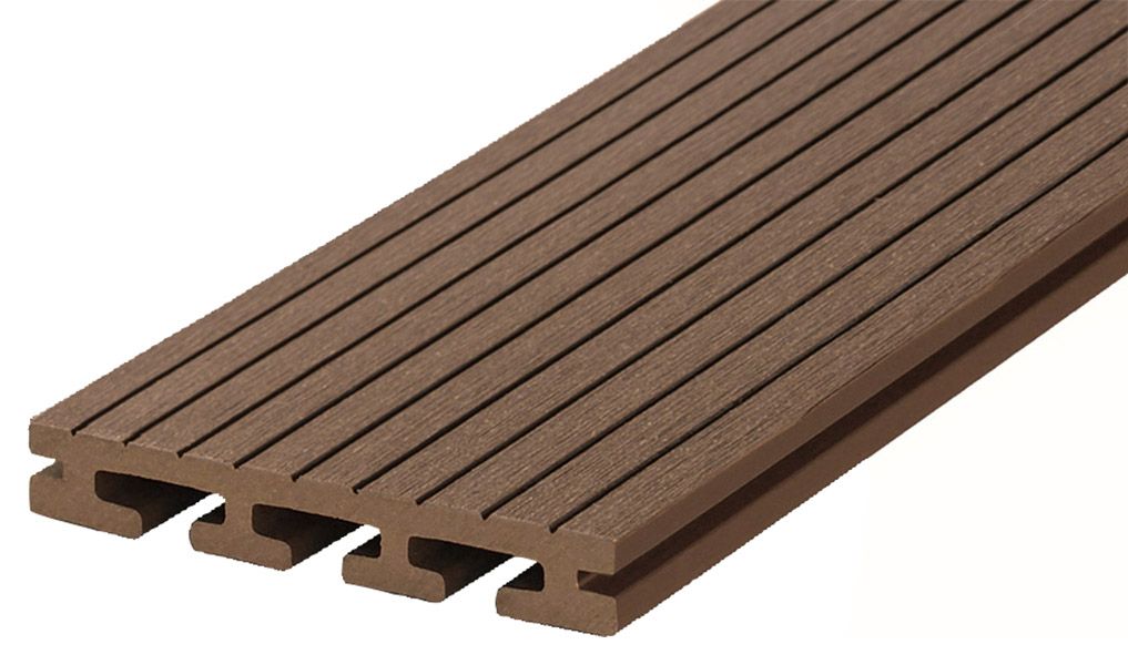 Image of Eva-Tech Aruna Dark Brown Composite I-Series Deck Board - 23 x 137 x 2200mm - Pack of 5