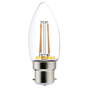 Sylvania LED Filament B22 Candle Bulb - 4.5W Pack of 4