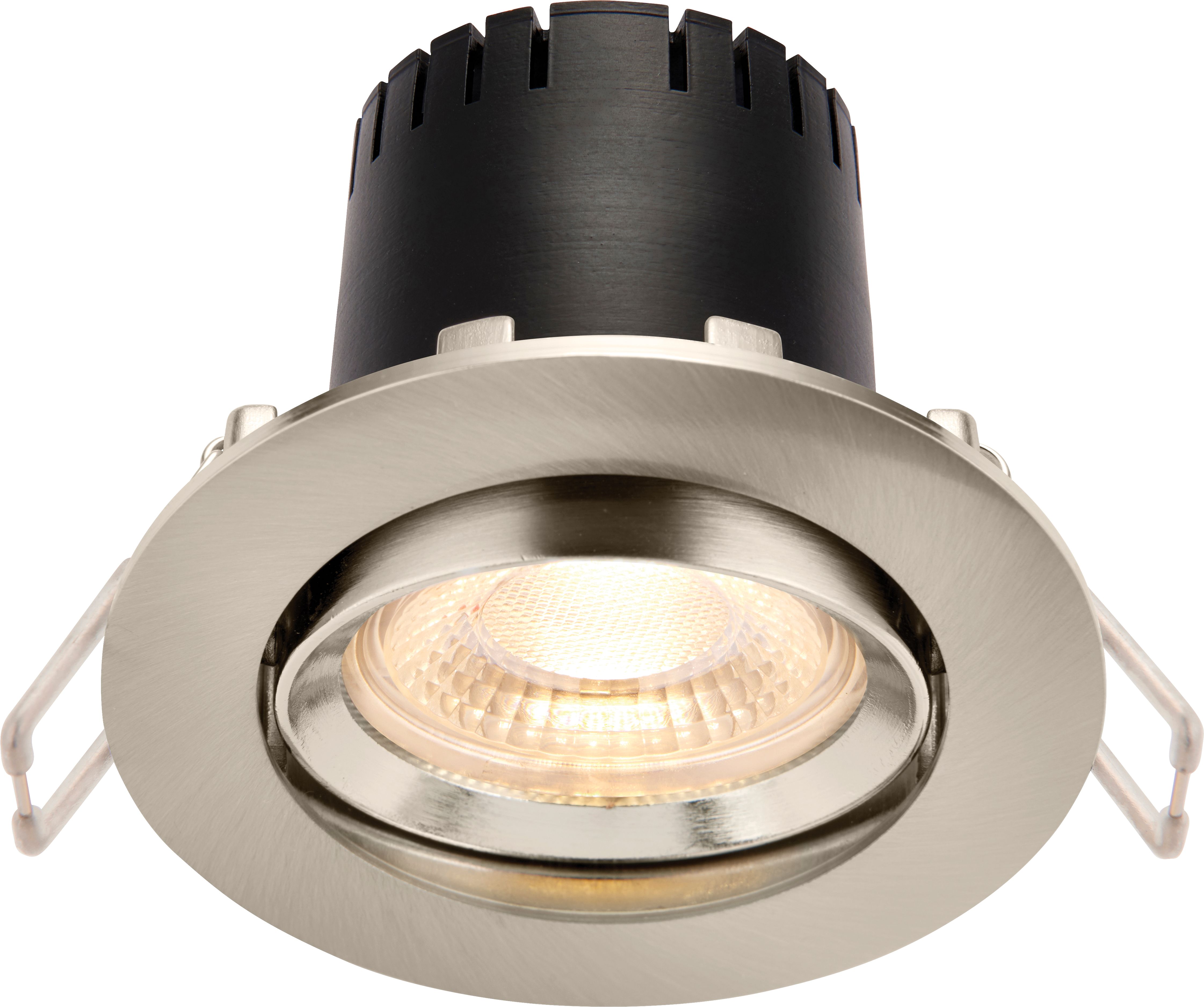 Image of Saxby Integrated LED Adjustable Warm White Satin Finish Downlight