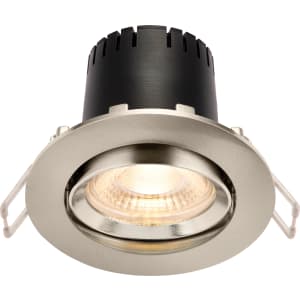 Saxby Integrated LED Adjustable Warm White Satin Finish Downlight